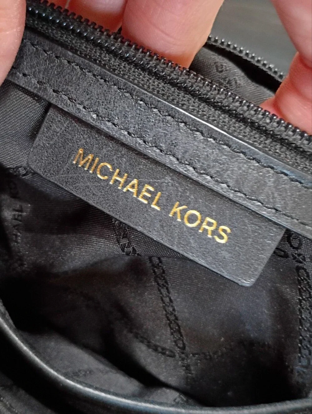 Michael Kors Classic Casual Black Nylon Leather Gold Studded Cargo Backpack‎ Bag